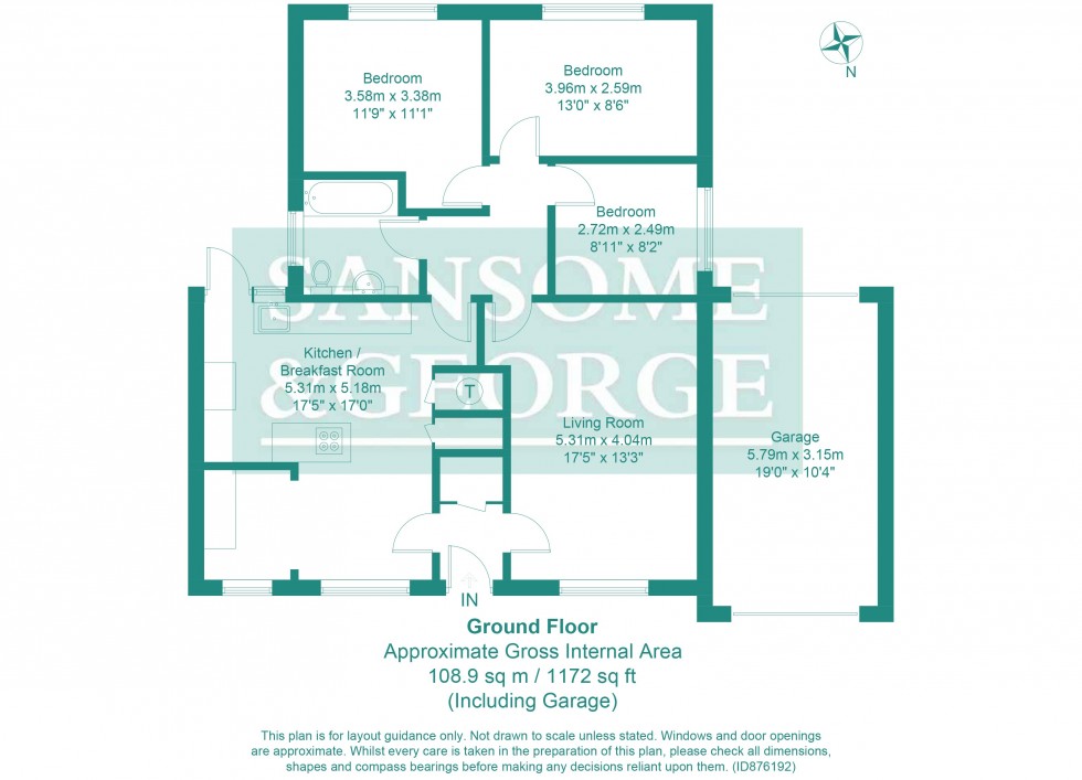 Floorplan for Pamber End, Tadley, Hampshire